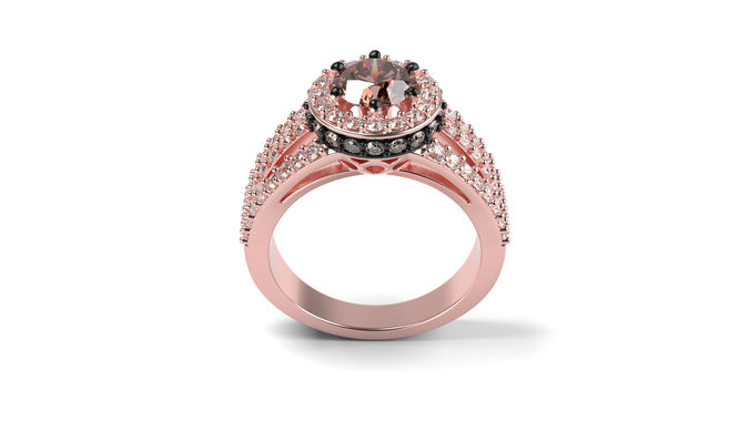 Copy of LeVian Chocolate Diamond ring 3D print model