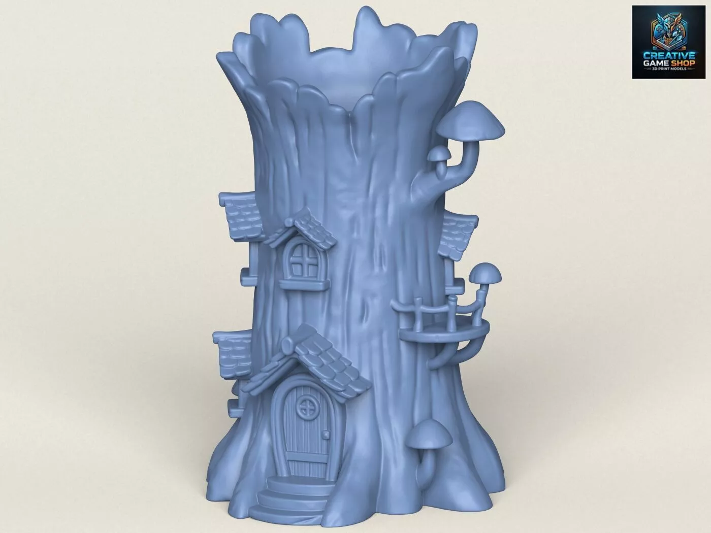 Wooden House Style Planter 3D print model