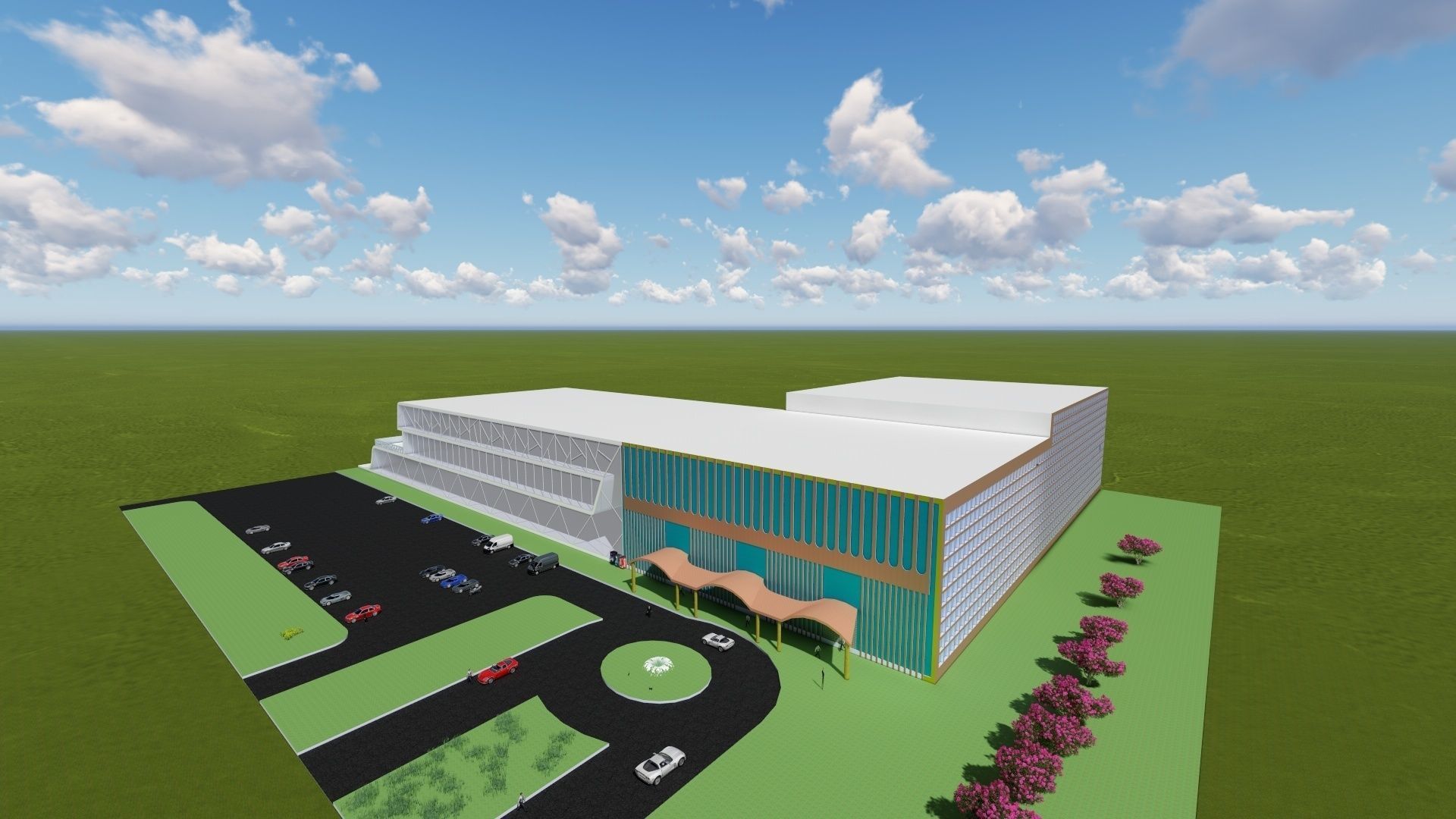 research Center 3d model Low-poly 3D model_2