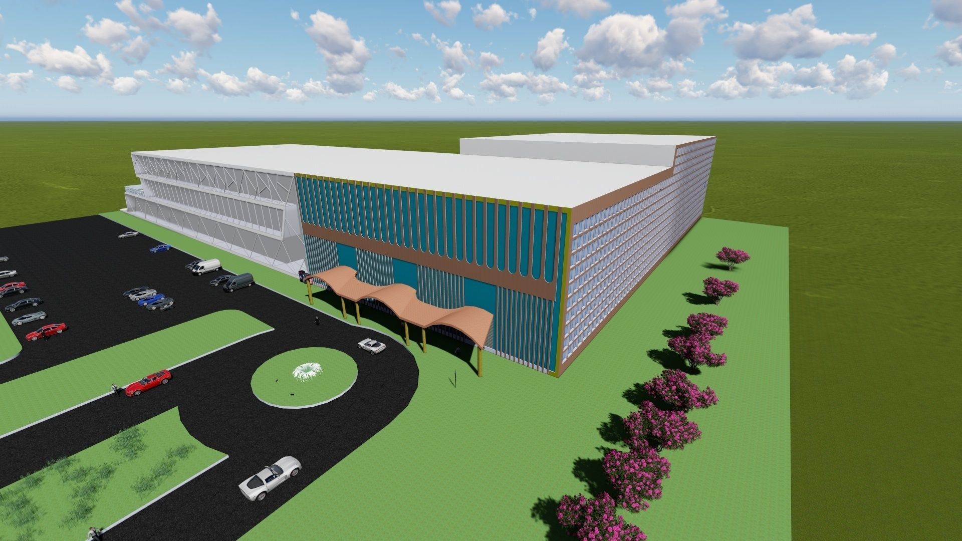 research Center 3d model Low-poly 3D model_8