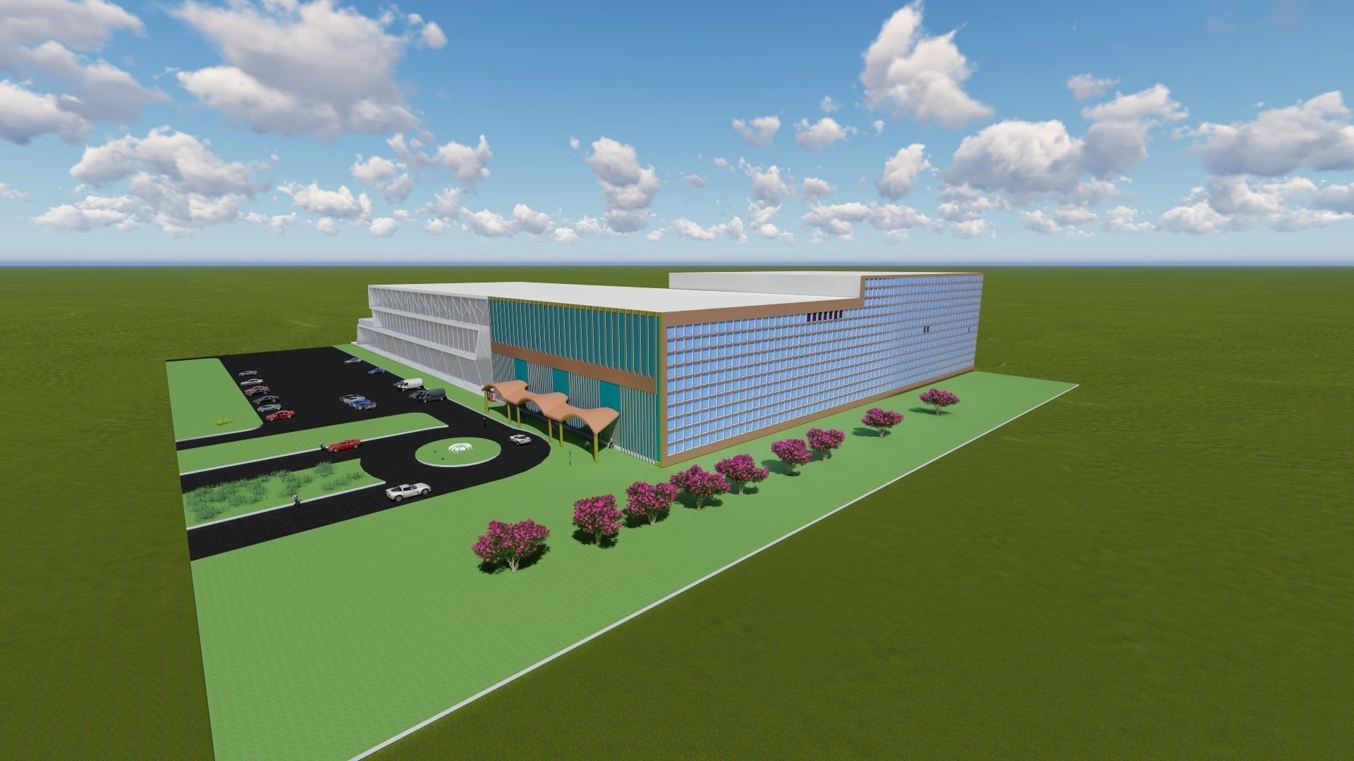 research Center 3d model Low-poly 3D model_5