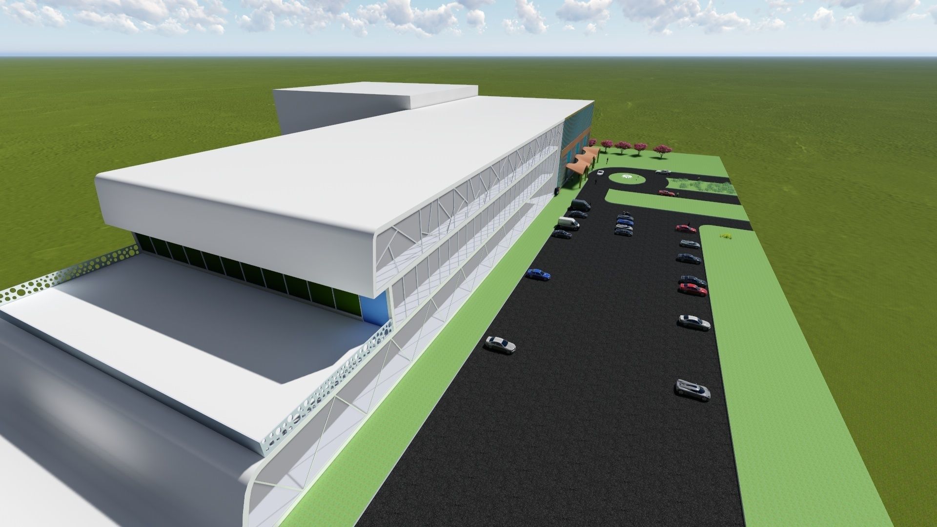 research Center 3d model Low-poly 3D model_6