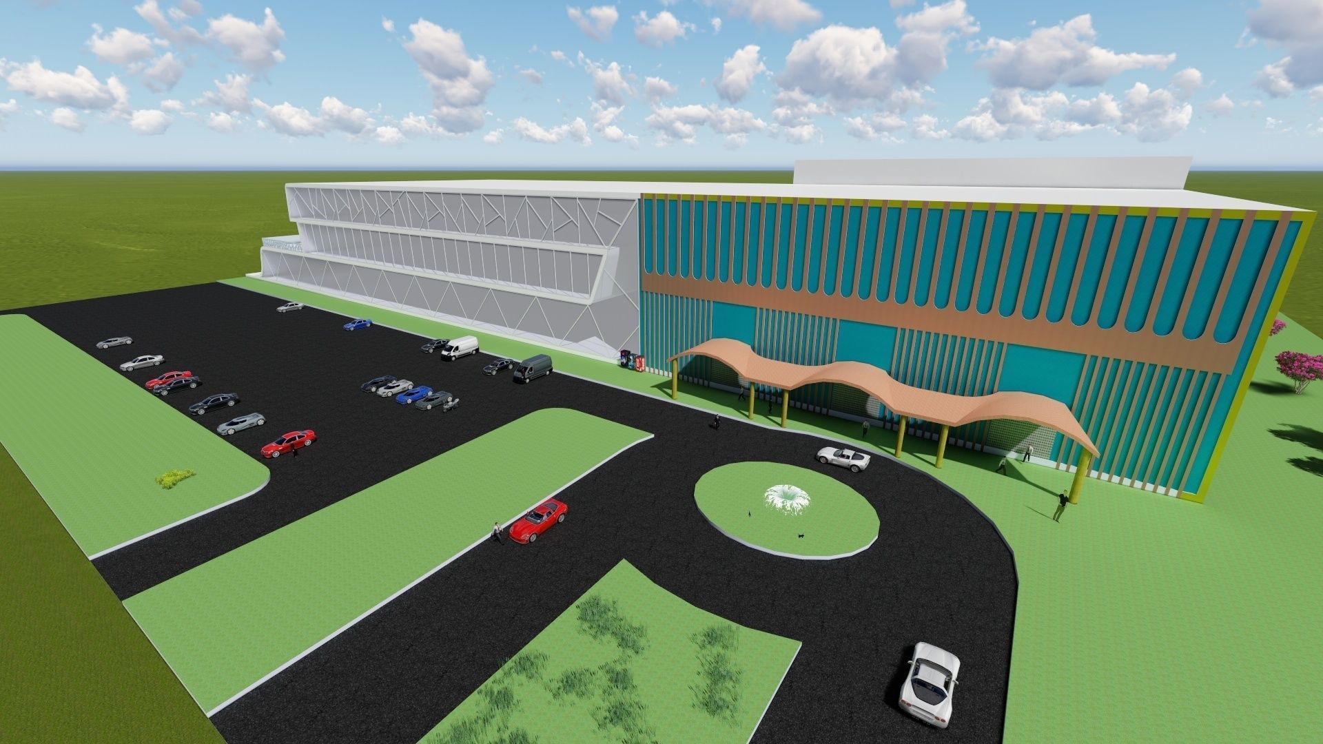 research Center 3d model Low-poly 3D model_4