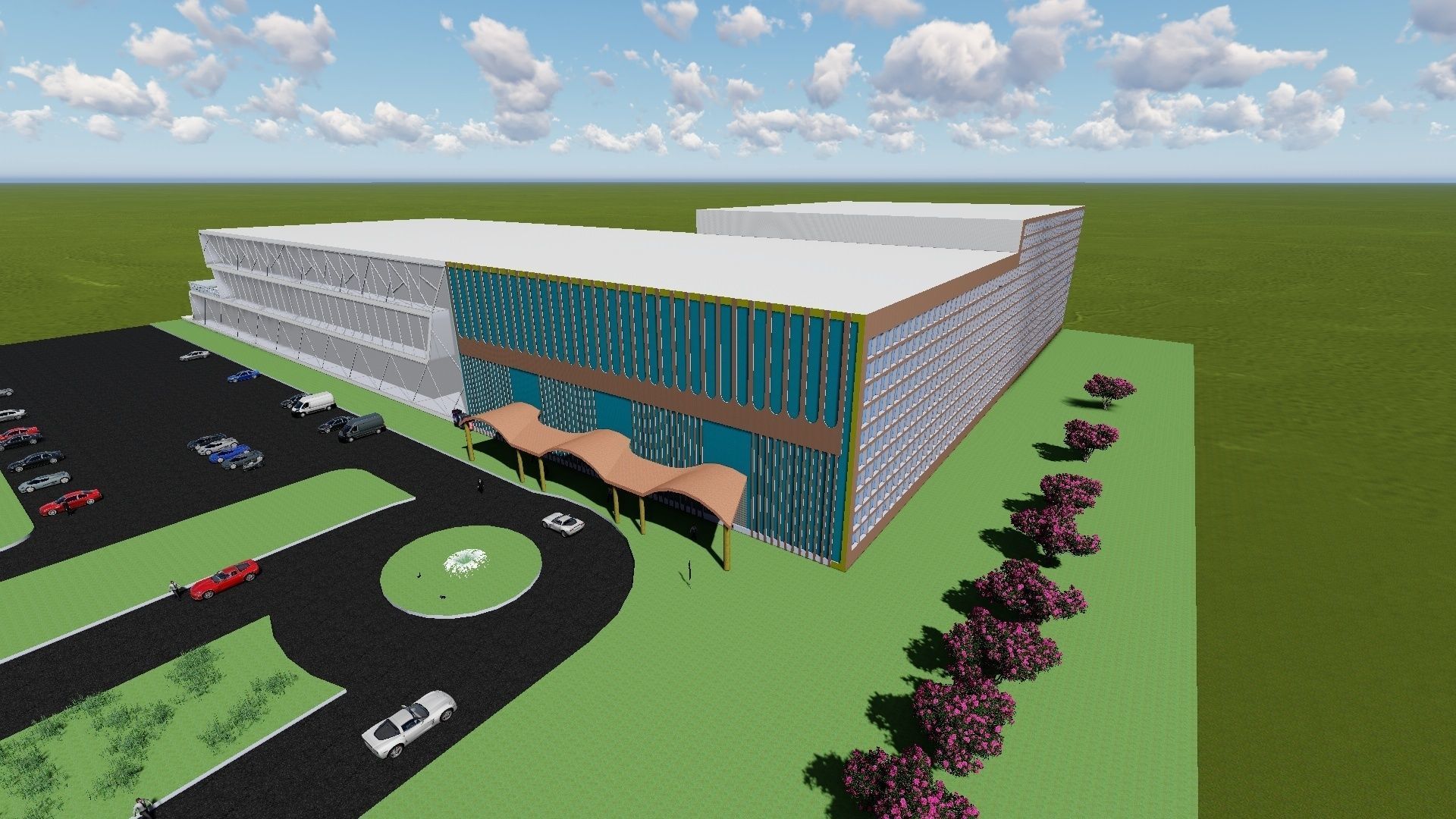 research Center 3d model Low-poly 3D model_9