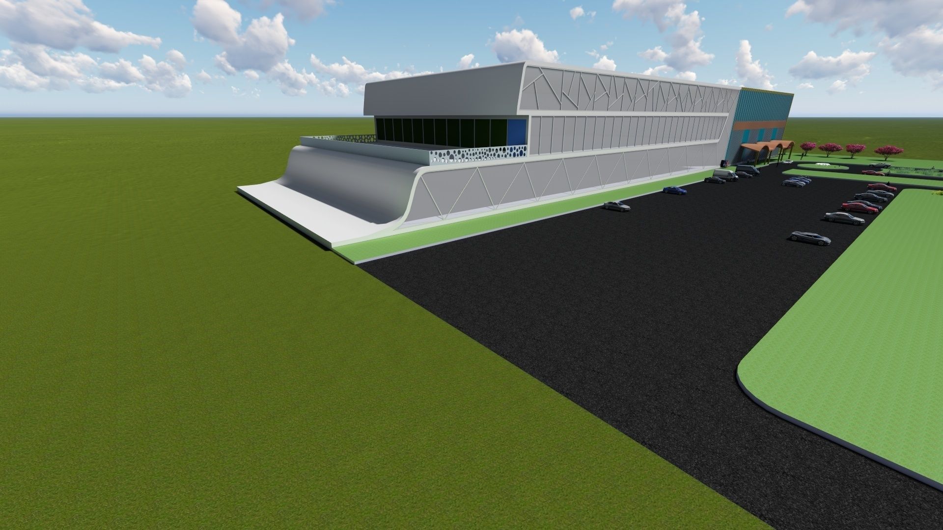 research Center 3d model Low-poly 3D model_11