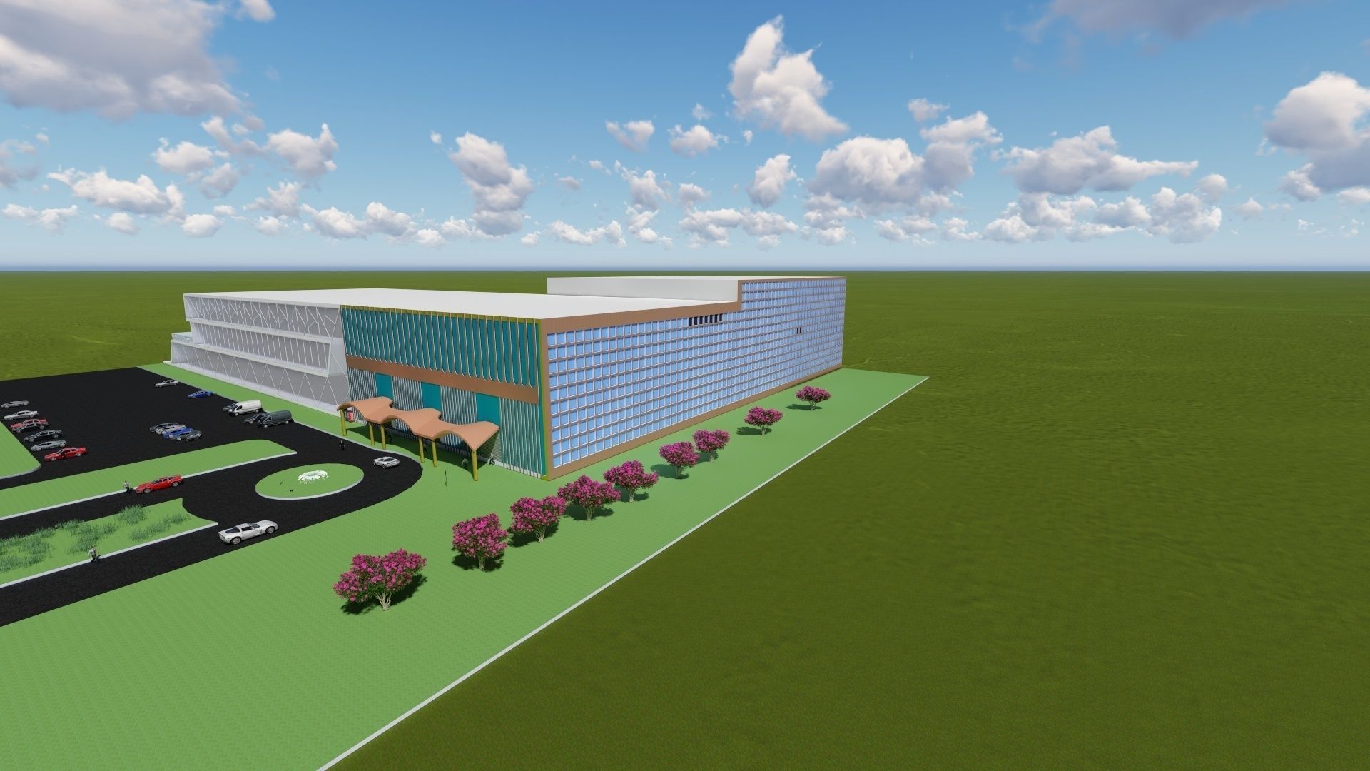 research Center 3d model Low-poly 3D model_3