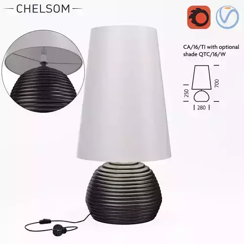 Chelsom Ceramic Art Titanium CA 16 TI table lamp 3D model