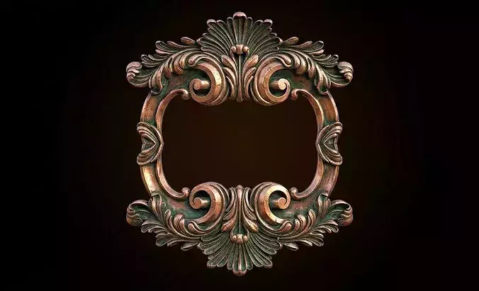  Luxury Baroque Frame 3D Model CNC and 3D Print Ready
