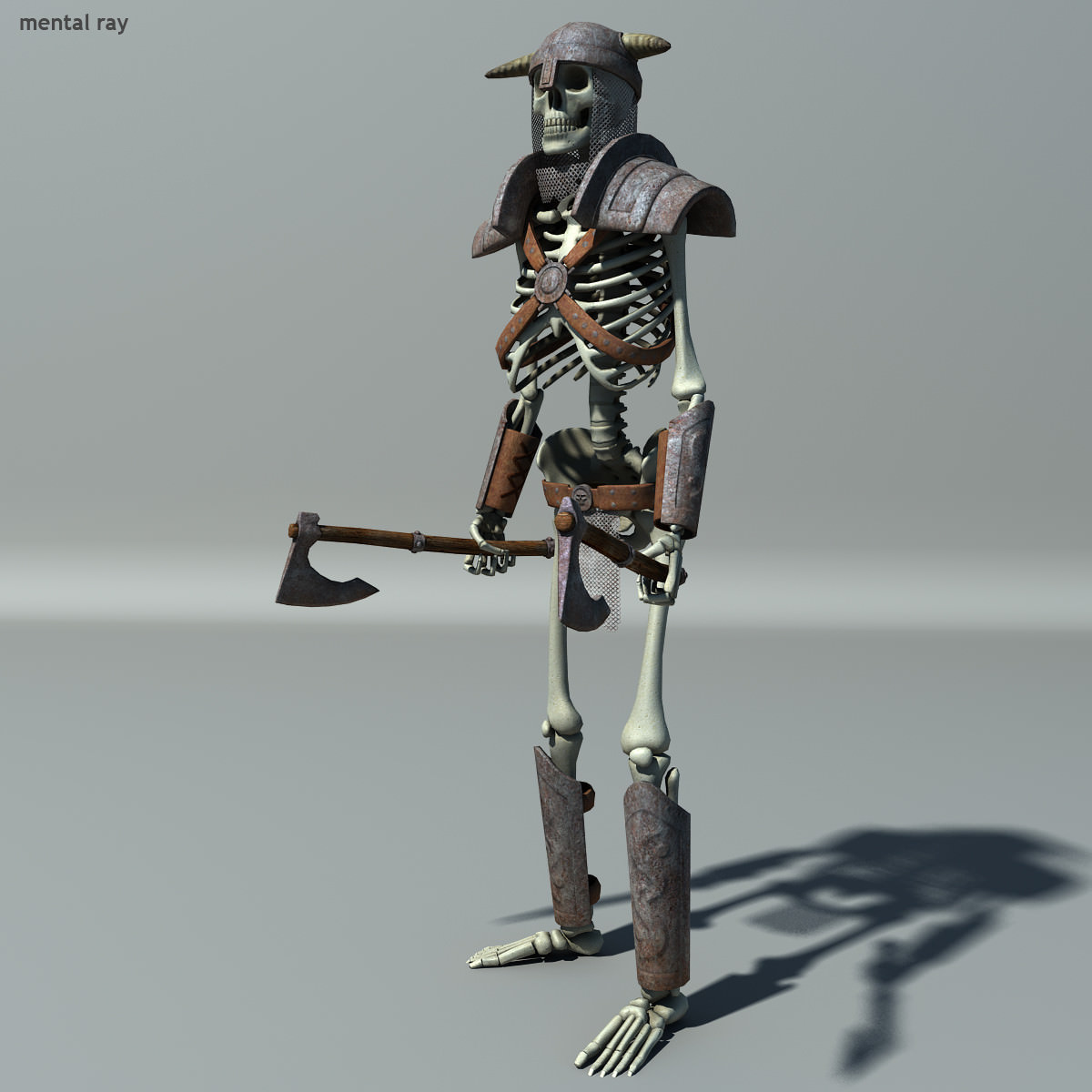 Fantasy Skeleton Low-poly 3D model_3