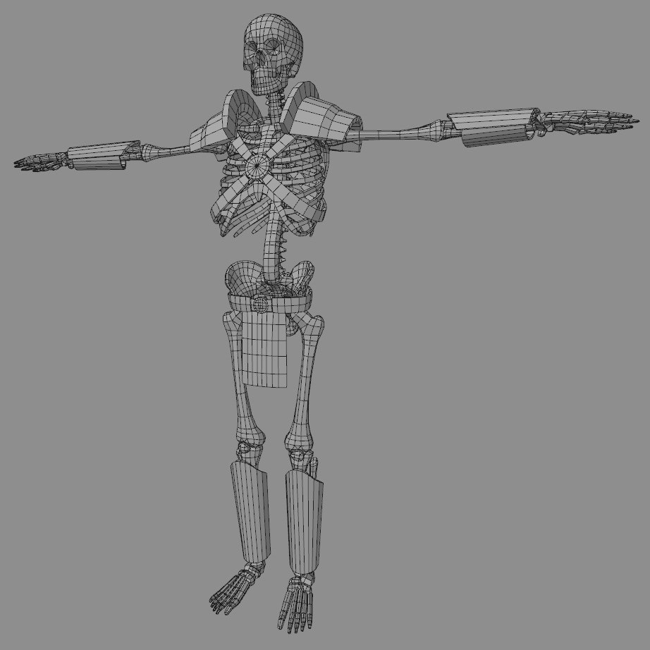 Fantasy Skeleton Low-poly 3D model_9