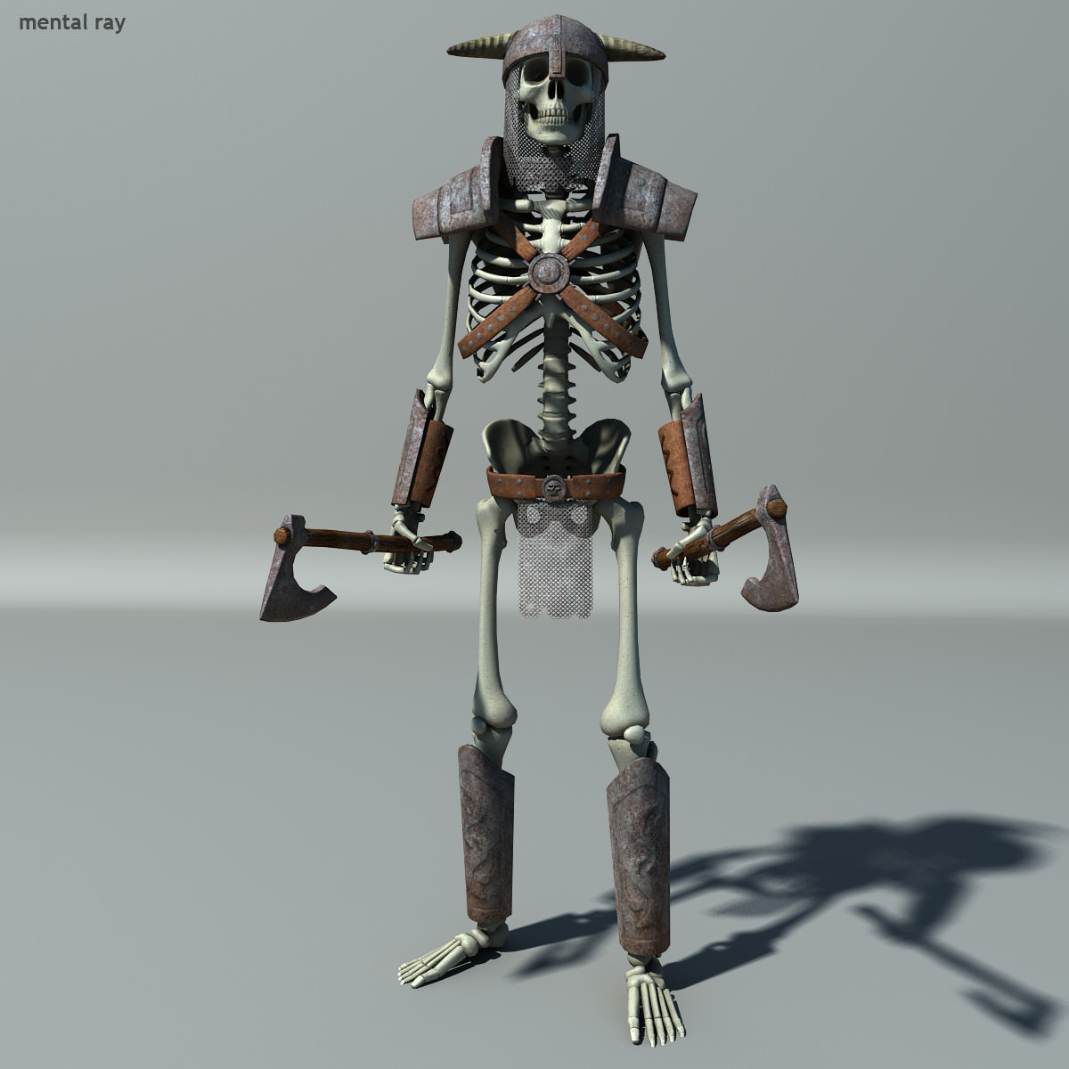 Fantasy Skeleton Low-poly 3D model_2