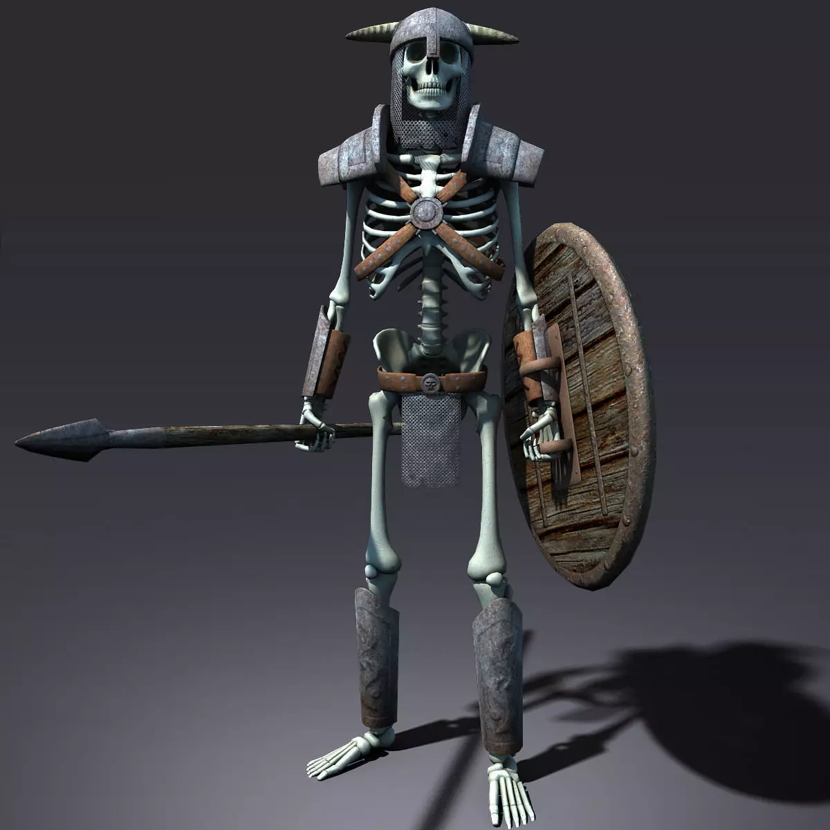 Fantasy Skeleton Low-poly 3D model_0