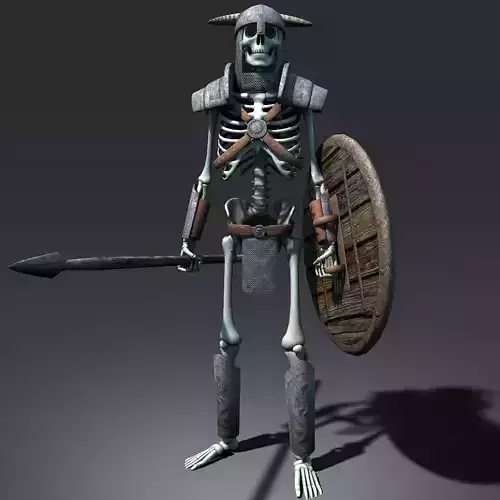 Fantasy Skeleton Low-poly 3D model