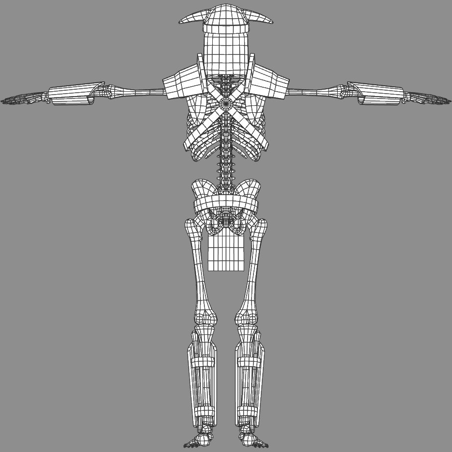 Fantasy Skeleton Low-poly 3D model_8