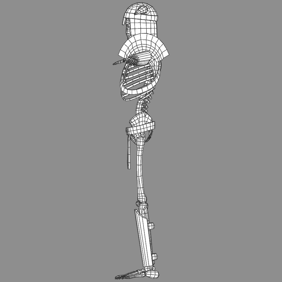 Fantasy Skeleton Low-poly 3D model_7