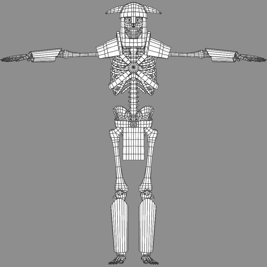 Fantasy Skeleton Low-poly 3D model_6