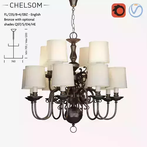 Chelsom Flemish FL 235 8 4 EBZ chandelier