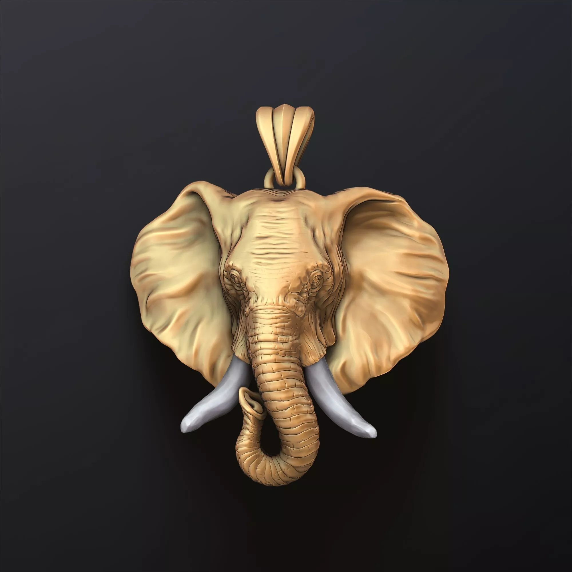 Elephant Head Pendant v2 3D print model