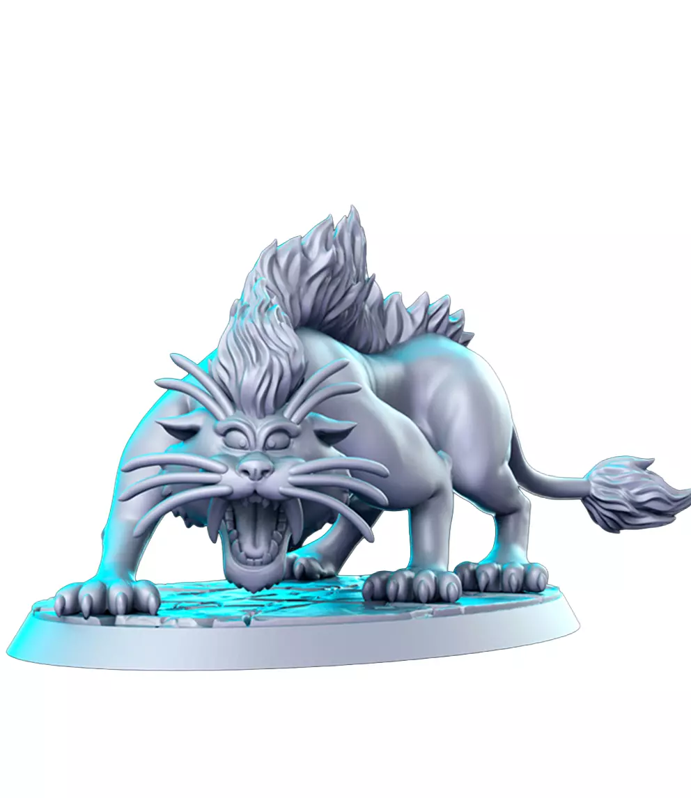 Big Cat Dq 3D Print STL Miniature RPG 3D print model