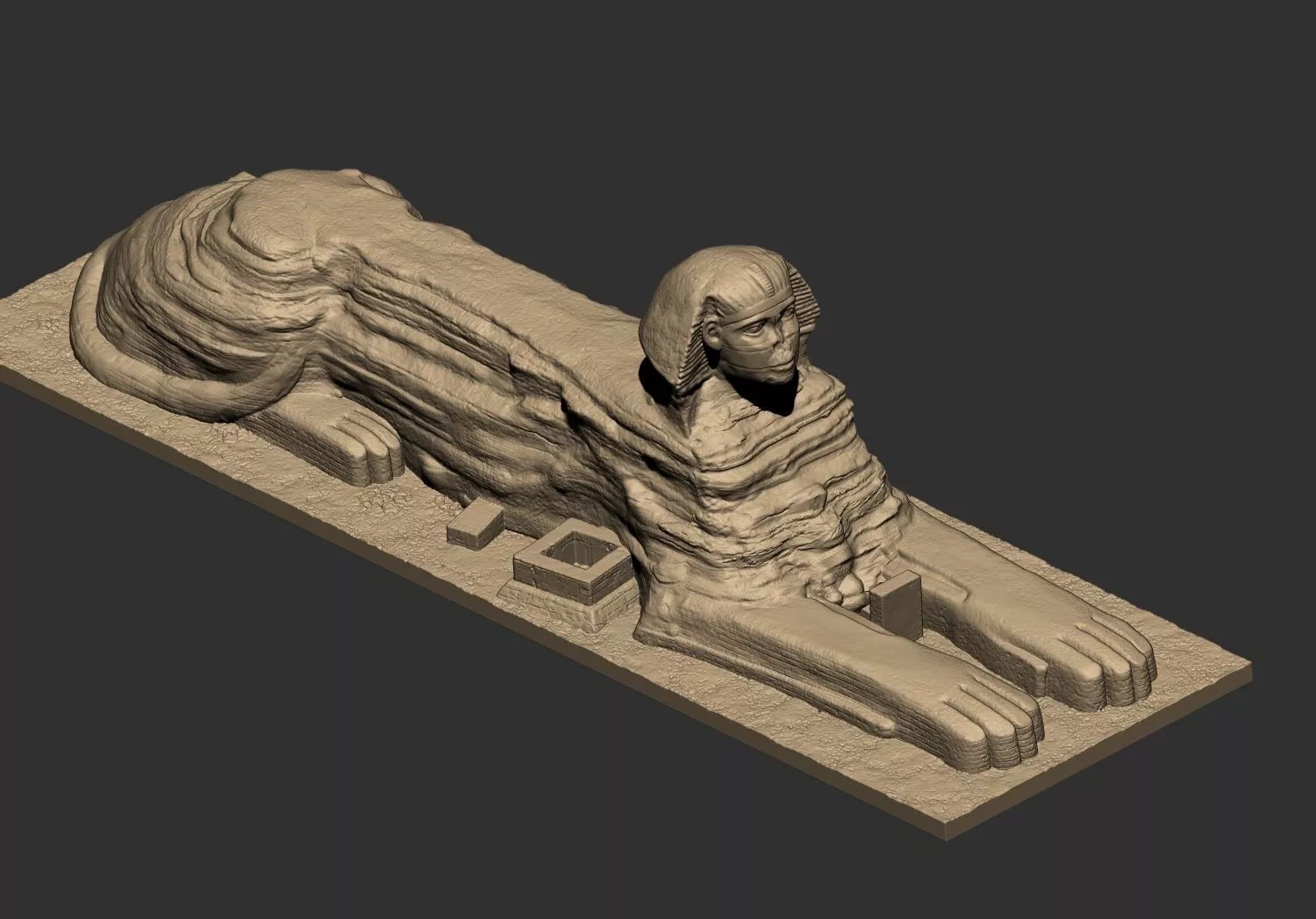 Sphinx of pyramids Giza 3D Printable Model STL 3D print model