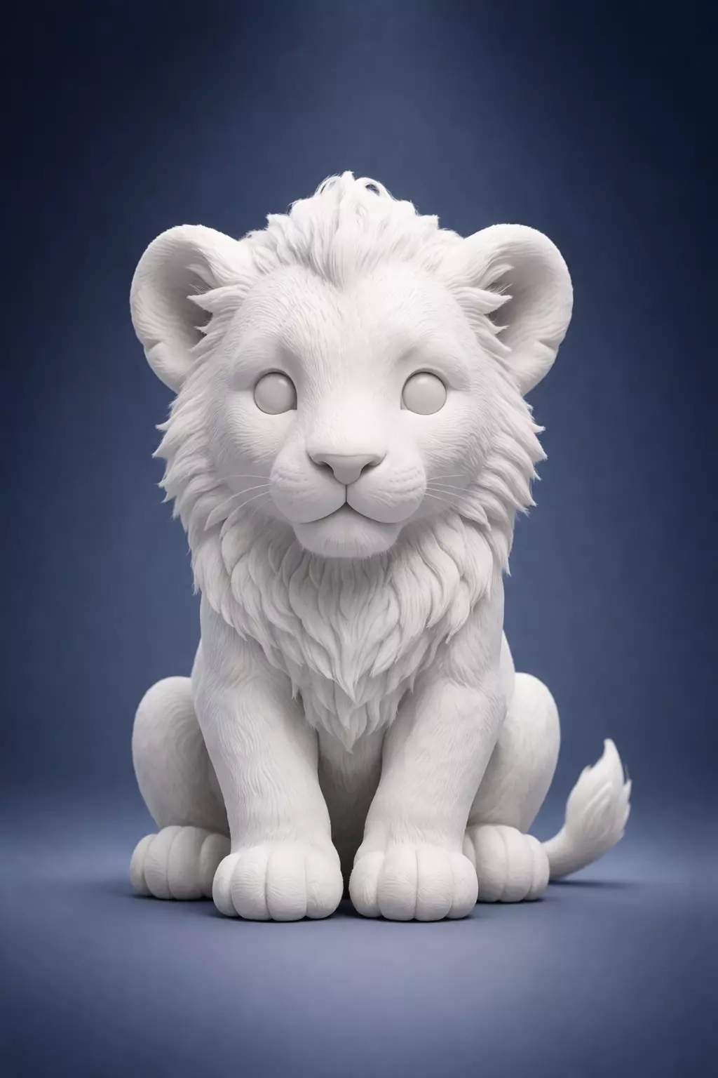 Cute Stylized Lion Cub 3D print model