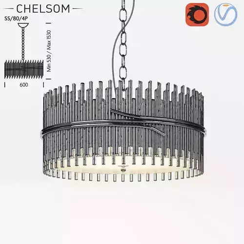Chelsom Silver Sculpture SS 80 4P ceiling lamp