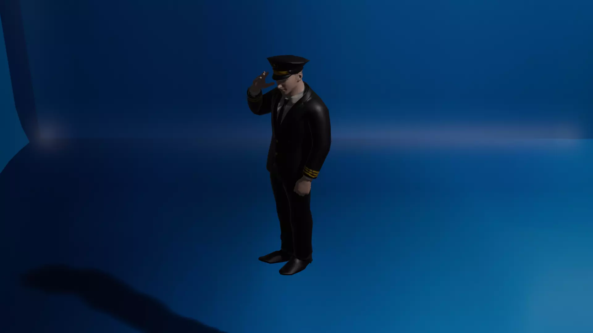 Airline captain Low-poly 3D model
