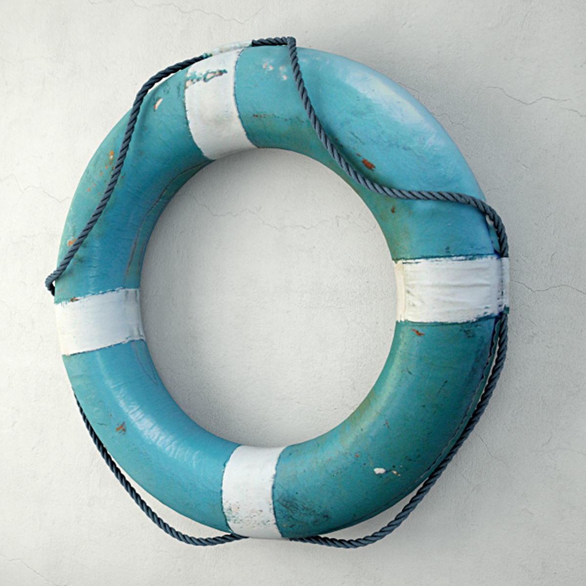 1950s Blue and White Life Preserver 2 3D model_3