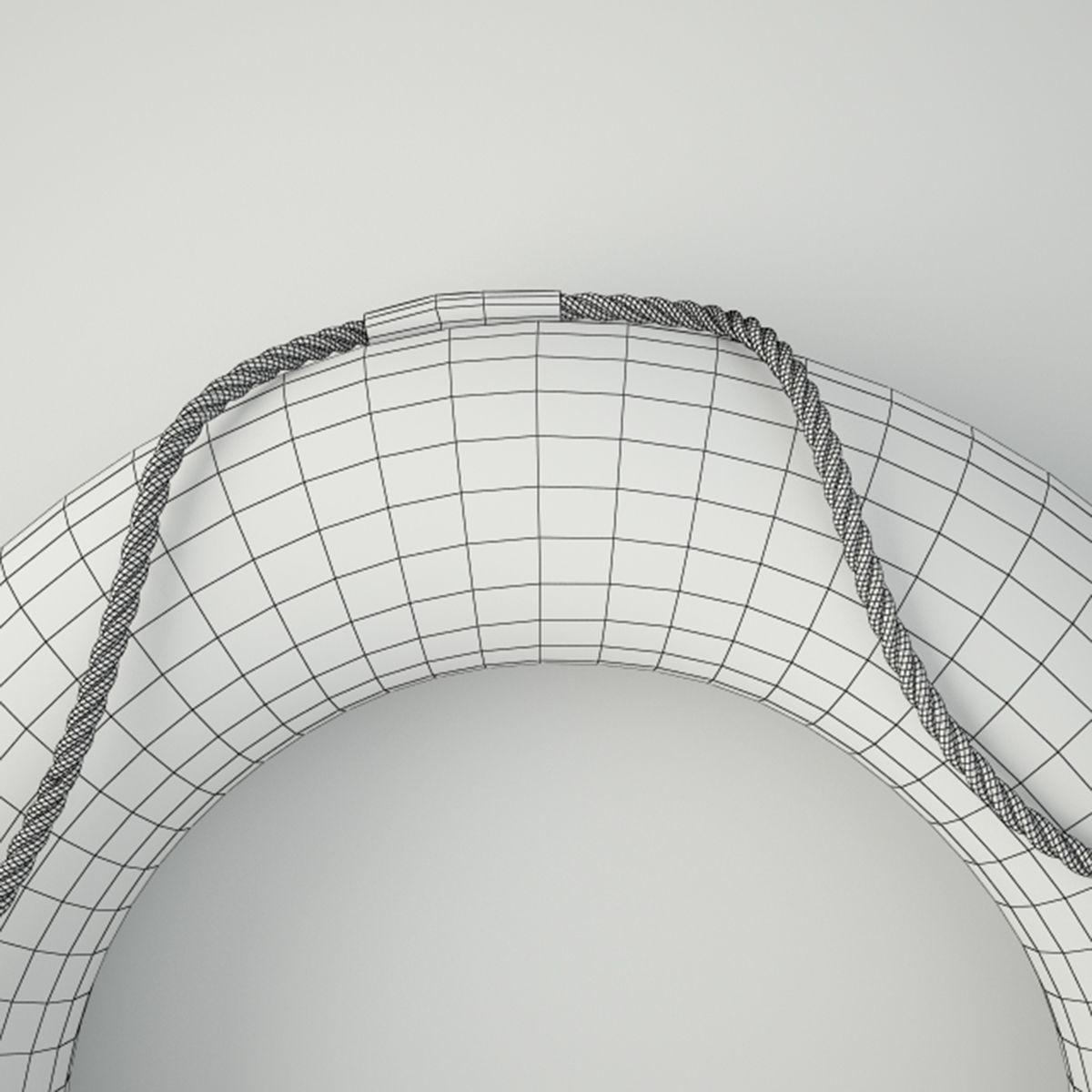 1950s Blue and White Life Preserver 2 3D model_2