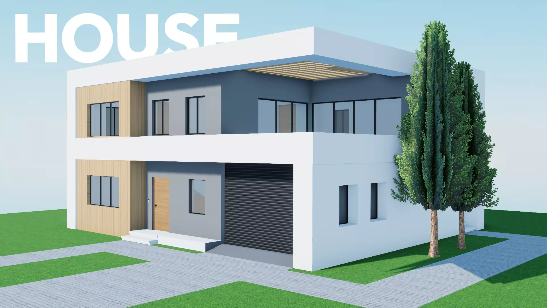 Modern House Low-poly 3D model