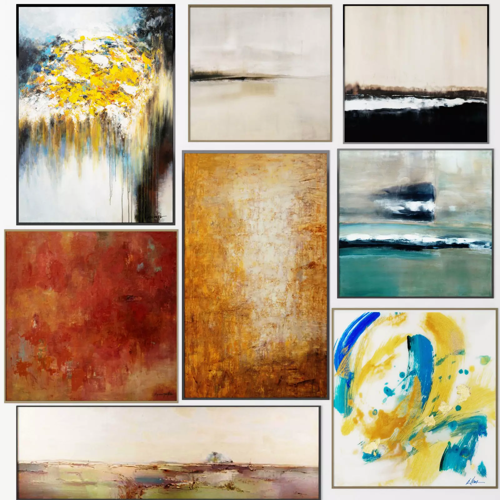 Collection of paintings John - Richard 3D model_0