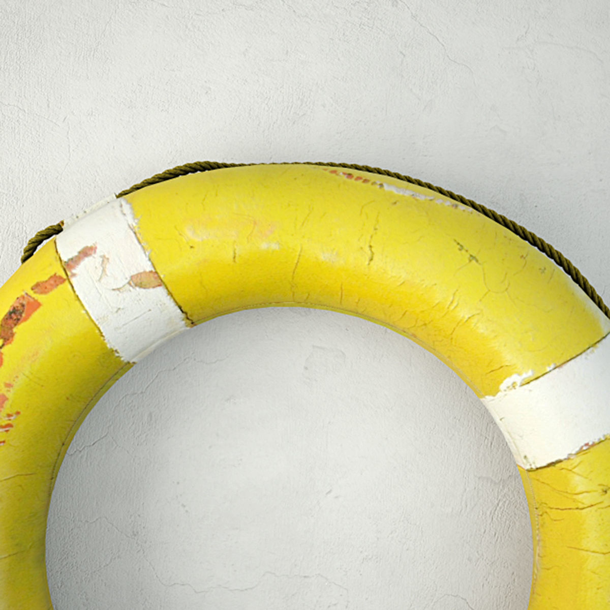 1950s Yellow Nautical Life Preserver 3D model_4