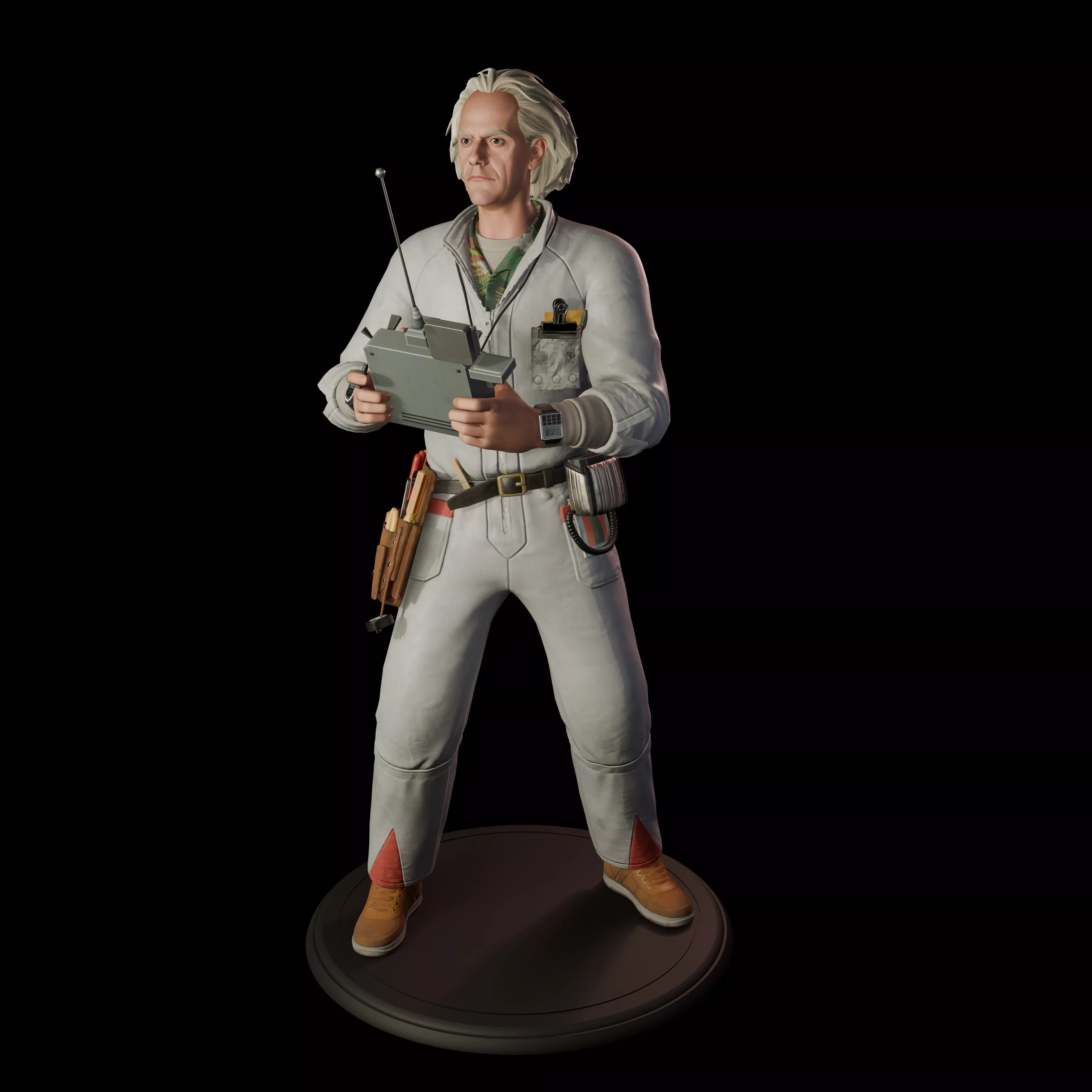 Doc Brown Retro Sci-Fi STL 3D Print Collectible 3D print model