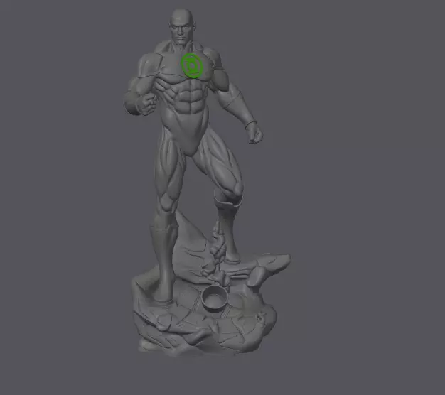 Emerald Power Hero Energy Warrior Superhero Style 3D print model
