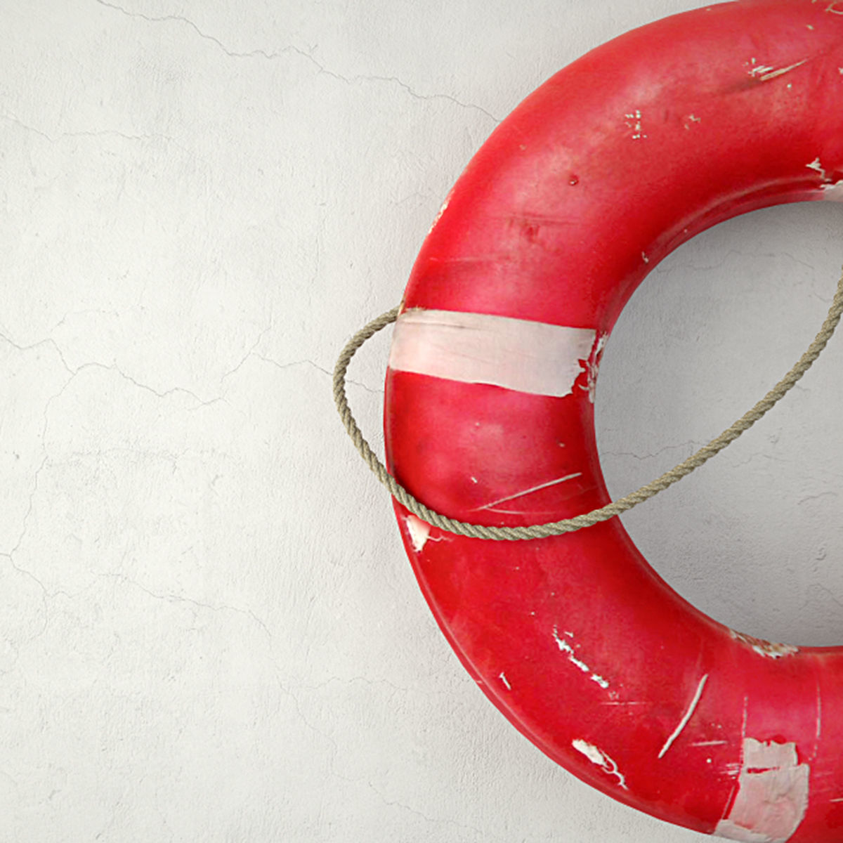 Coastal Red Life Preserver 3D model_4