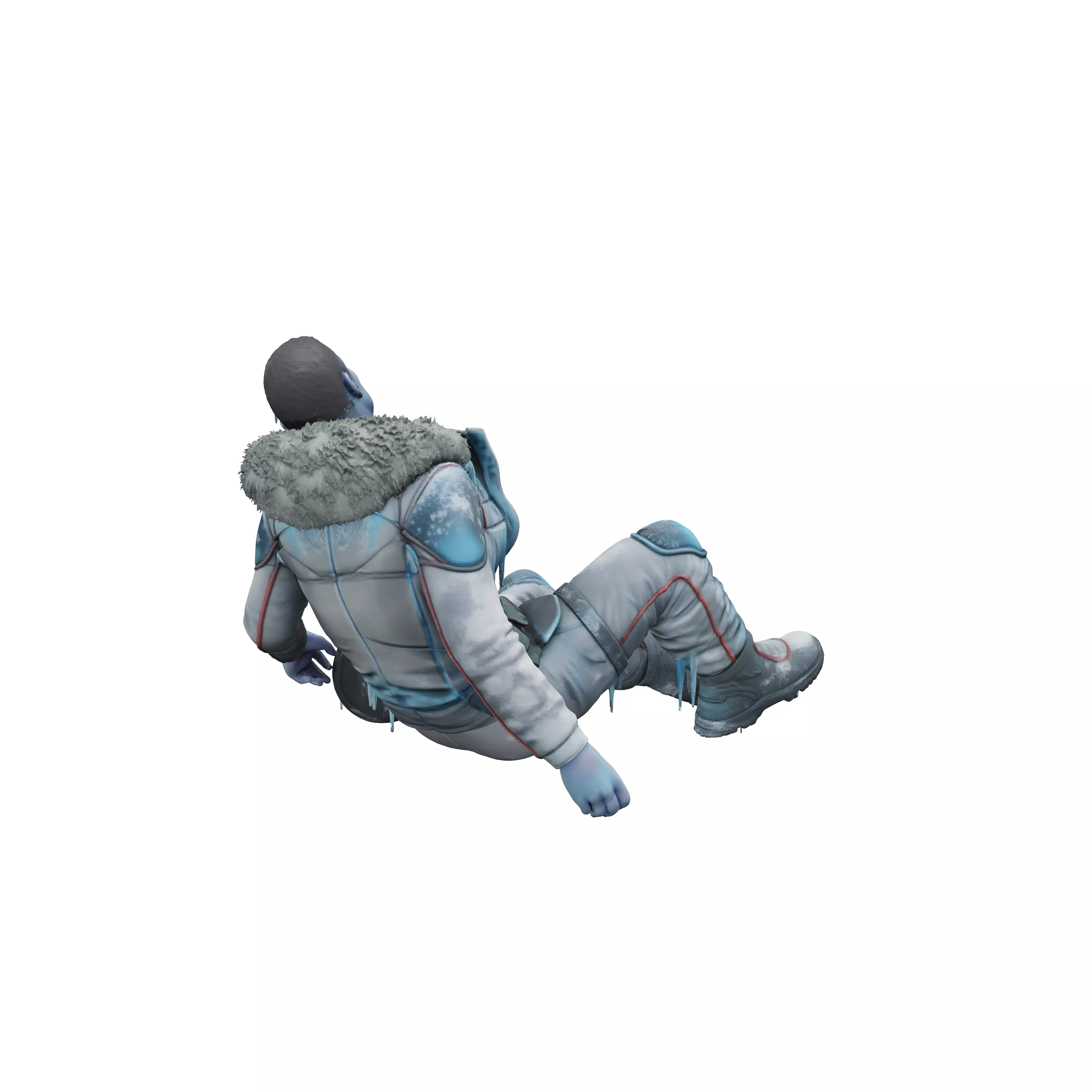 Scifi Science Officer hypothermia victim GLACIES 3D model