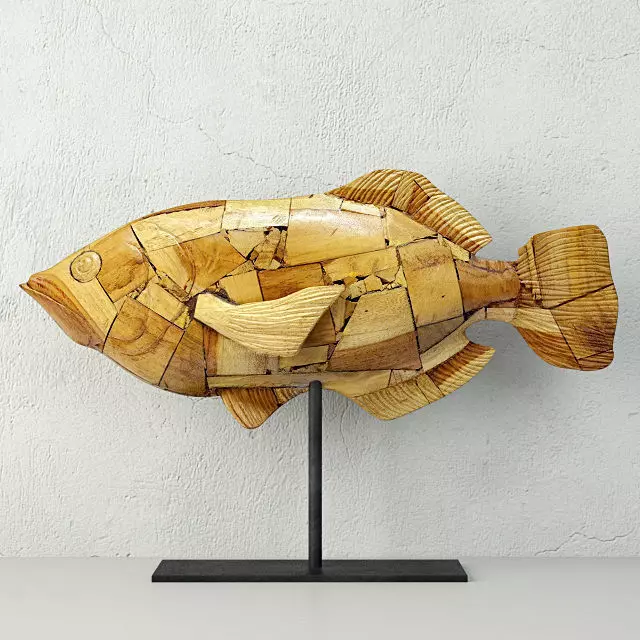 Driftwood Mosaic Fish by Palecek 3D model_0
