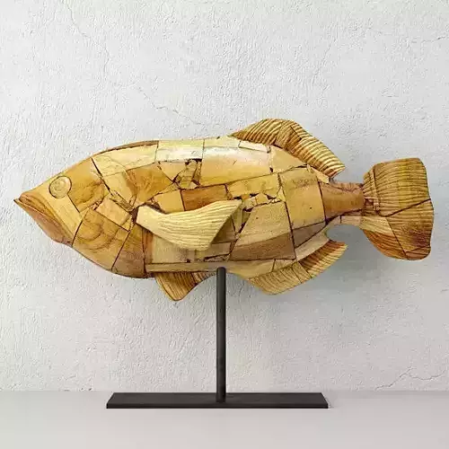 Driftwood Mosaic Fish by Palecek 3D model