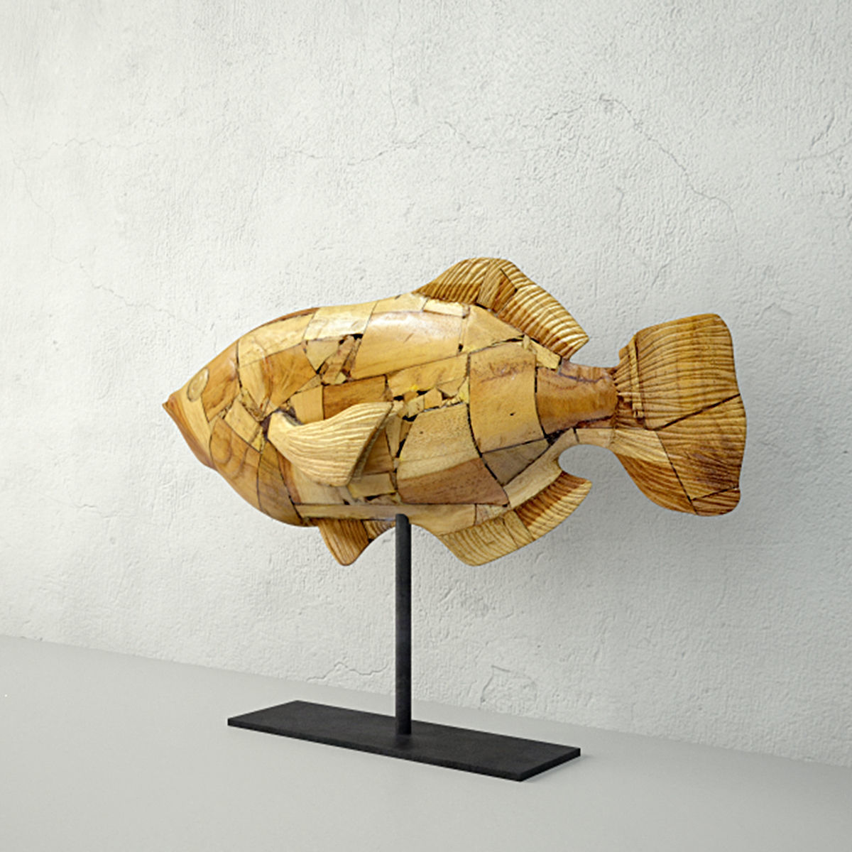 Driftwood Mosaic Fish by Palecek 3D model_4