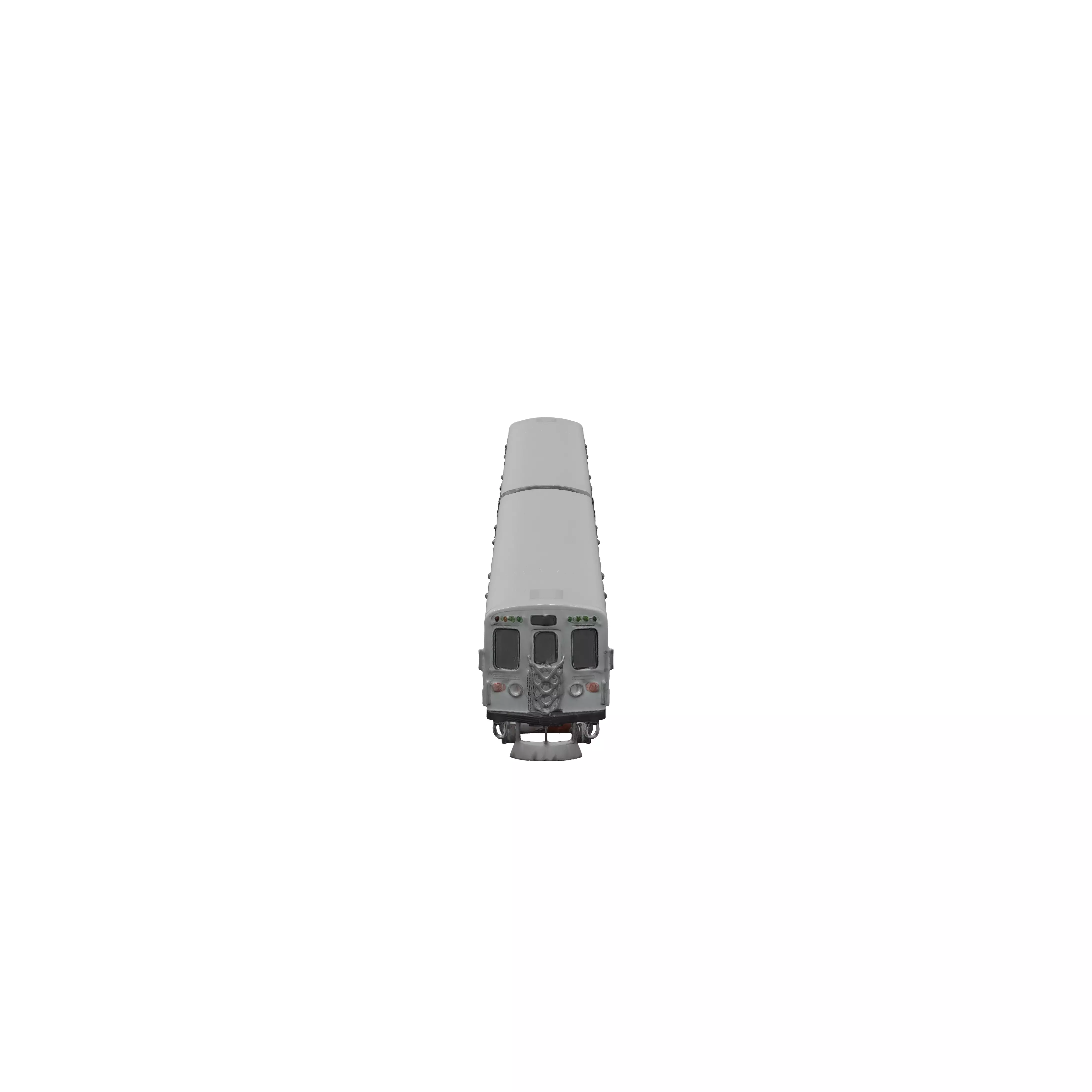 Silver Commuter Train 3D model
