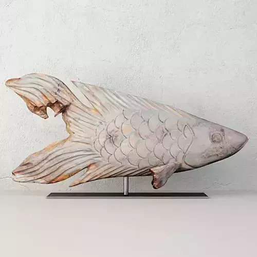 Erwinville Decorative Wooden Fish Decor 3D model
