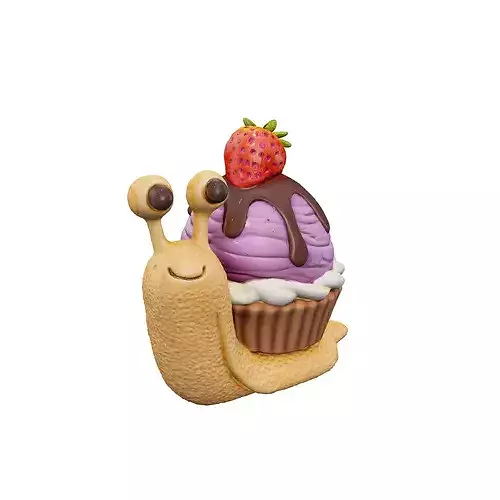 Snailicious Delight food 3D model 4