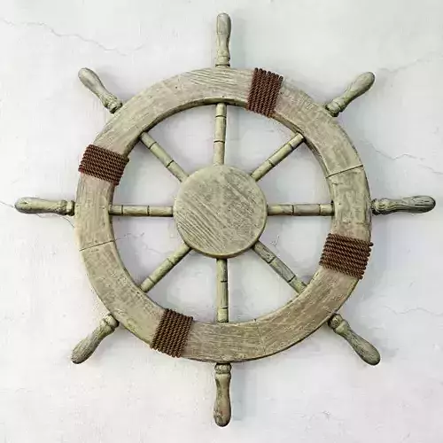Large Marine Ship Wheel Nautical Decor