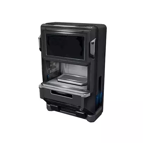 Standalone scifi prop a wallmounted futuristic food dispenser... 3D model 5
