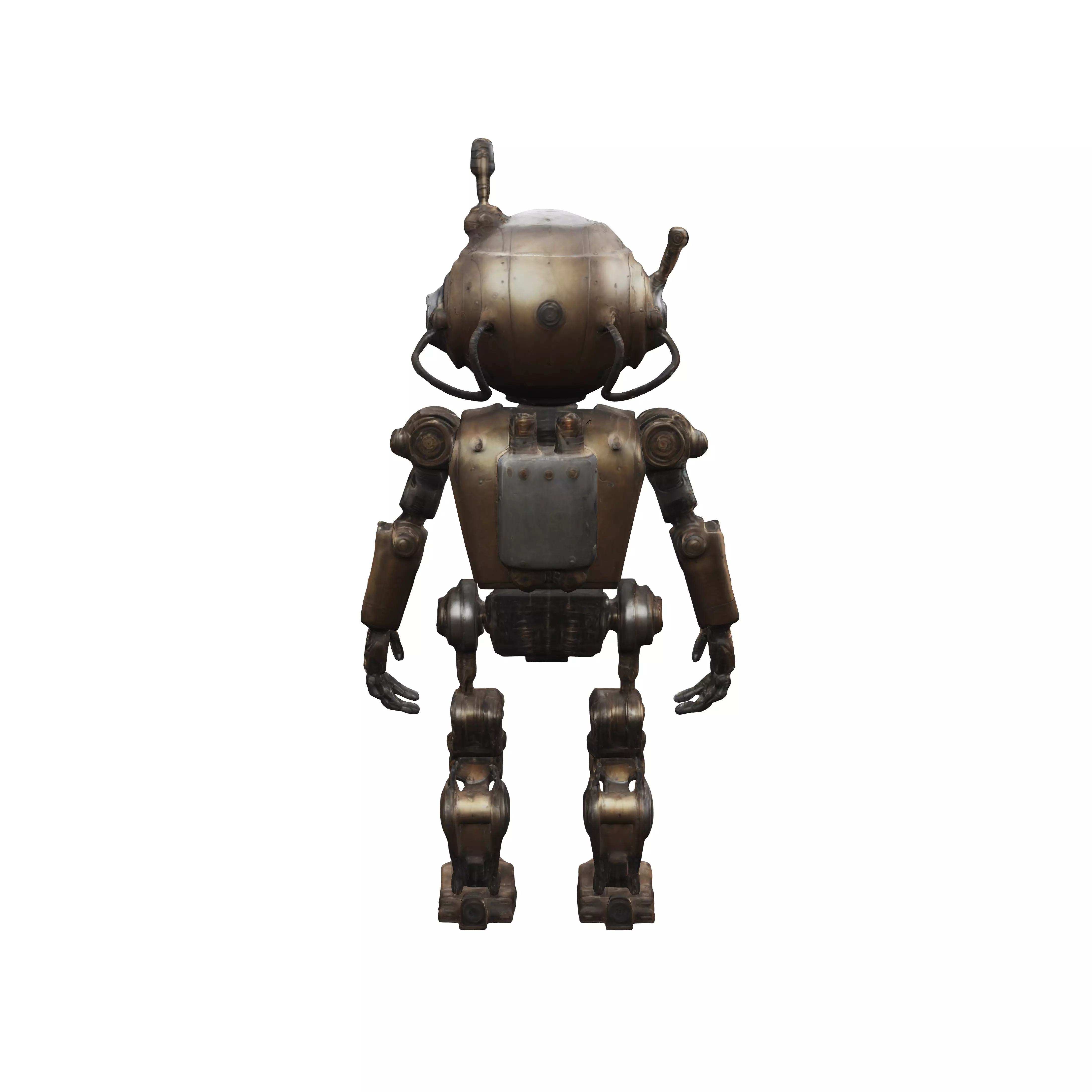 Steampunk robot Ultra realistic 3D model