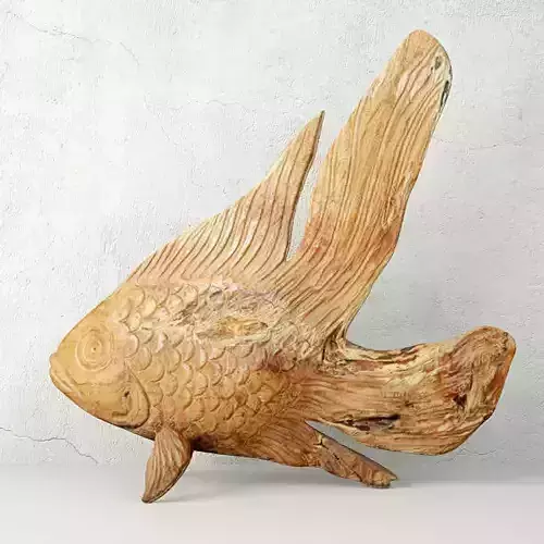 Solda Teak Fish Decor