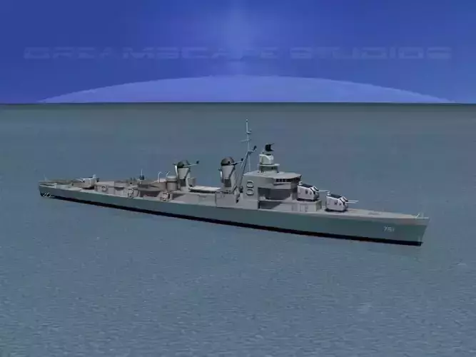 Sumner Class Destroyer  DD-761 USS Buck 3D model