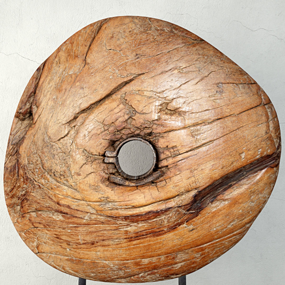 Wooden Wagon Wheel Artifact 3D model_4