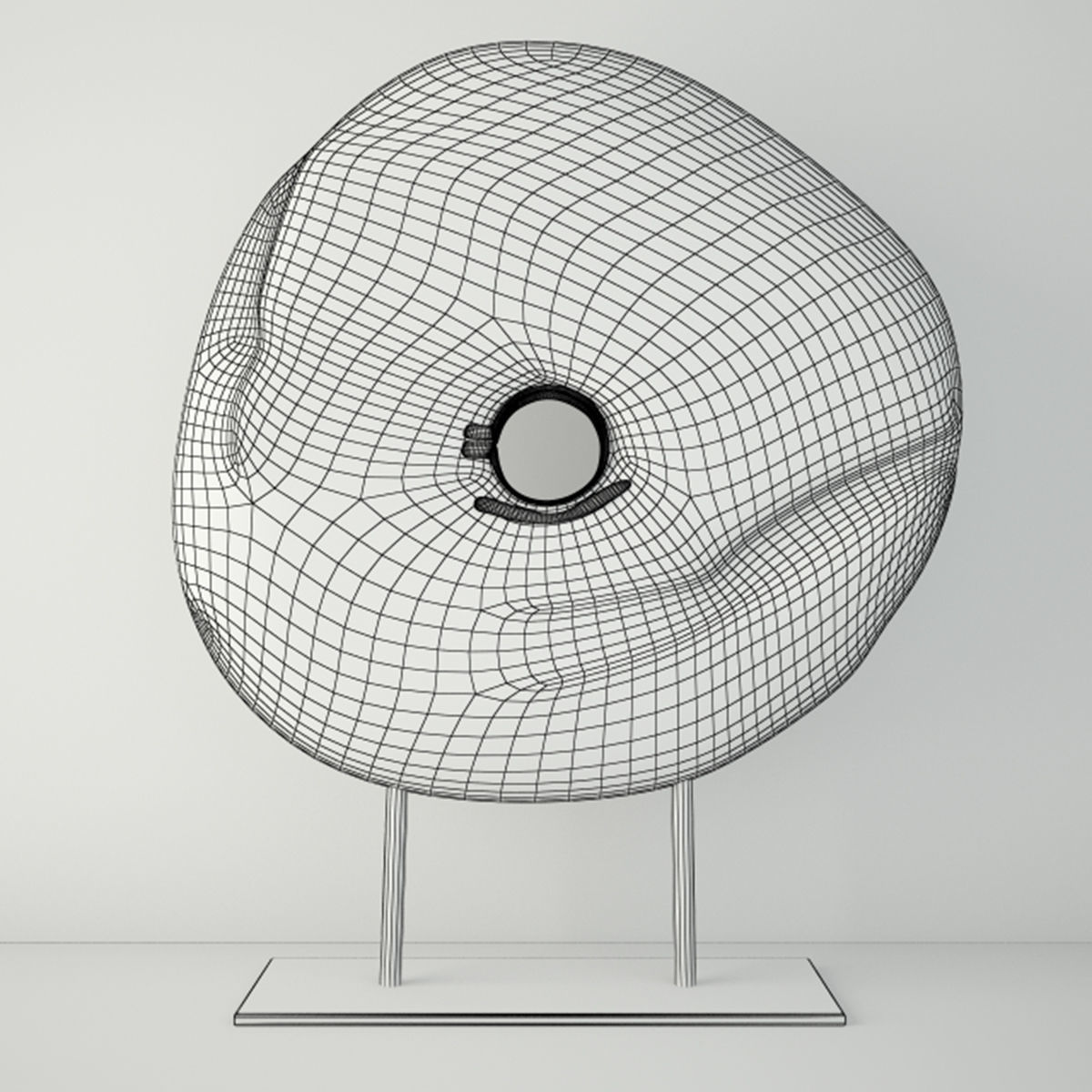 Wooden Wagon Wheel Artifact 3D model_1