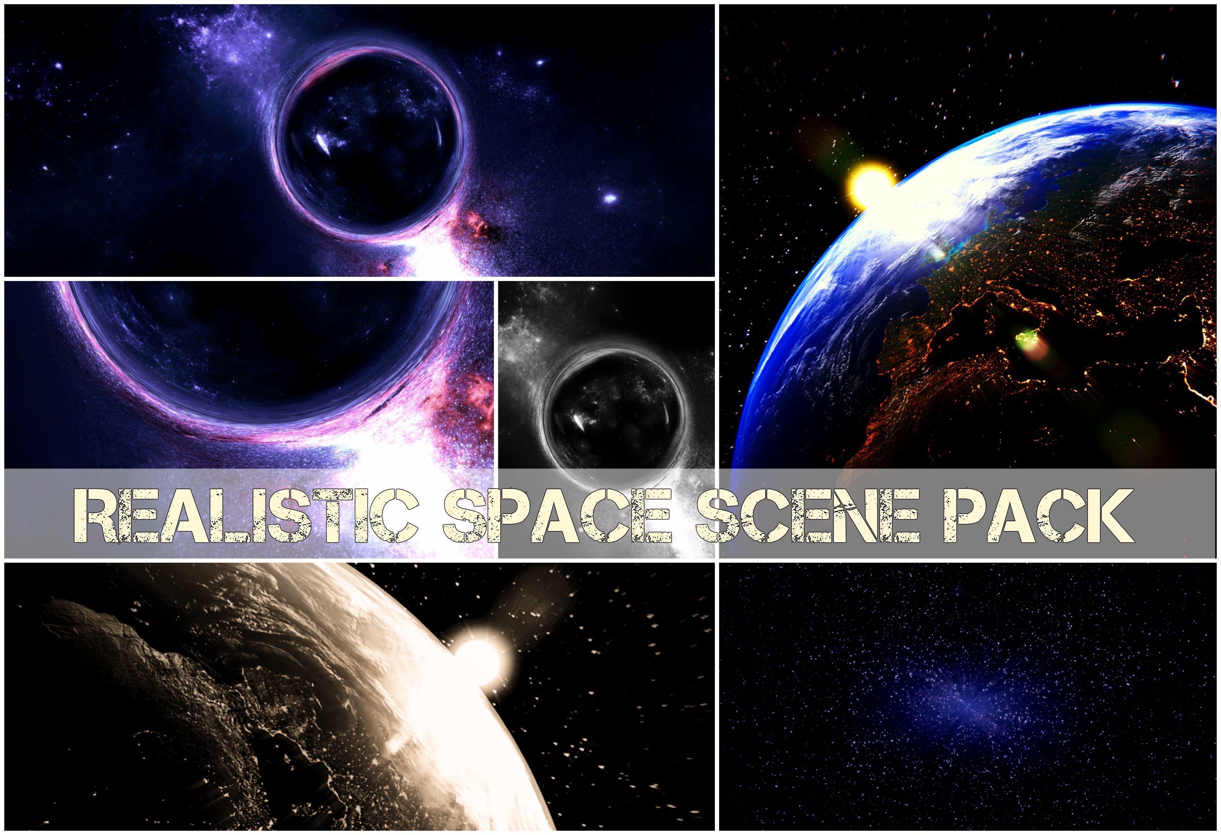 Blender scene space pack 3D model_0